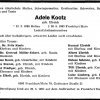 Ulreich Adele 1895-1983 Todesanzeige